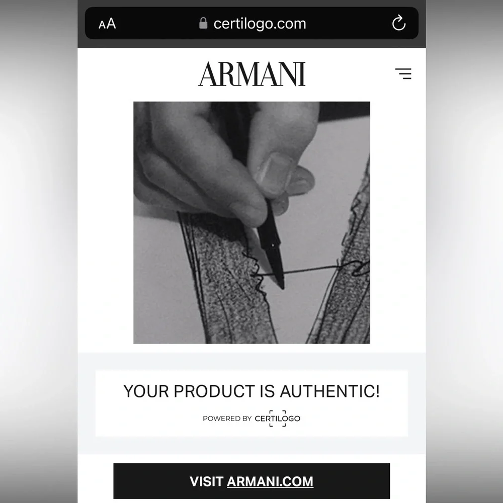 Armani Navy Blue Trousers - Picture 2 of 7